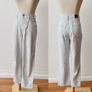 BDG Slim Straight Button Fly Railroad Striped Light Cotton Jeans Blue White 27